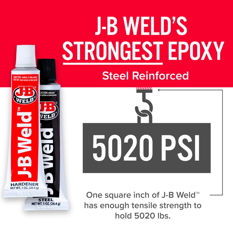 J-B Weld Original Epoxy, Steel Reinforced Epoxy, High Strength -