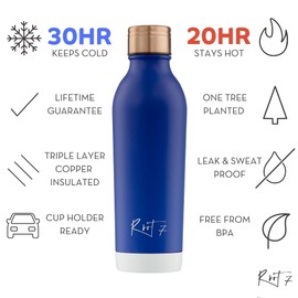 Root7 Bottle | Stainless Steel Water Bottle | Coral Shine 500 ml | Double Walled & Copper Insulated | Reusable Thermal Flask | BPA Free, Leak - Proof Bottle | Cold for 30 Hours & Hot for 20 Hours