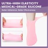 TEAWOO 5 Pairs Silicone Socks for Dry Cracked Feet, Women's