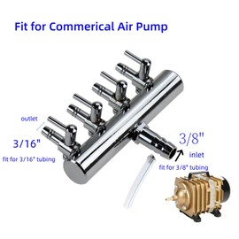 AQUANEAT Aquarium Control Valve, Fish Tank Air Valve, Air Flow Distributor Splitter for Commerical Pump Accessories(Small 4 Way)