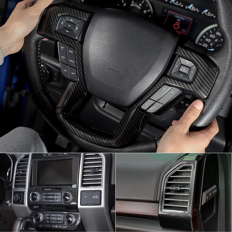 Jimen Compatible with Ford F150 2015-2020, 11PCS Interior Trim Kits