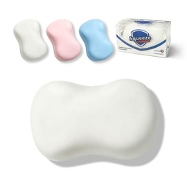 Jabón blando de levantamiento lento con cuentas rellenas crujiente, suave, duradero, rebote lento, portátil, regalo calmante (blanco)