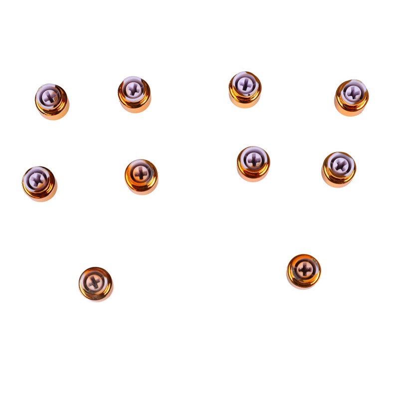 10PCS Electric Guitar Pickup Switch Tip Gold Round Retro Plastic