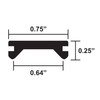 Automotive Authority LLC Black RV Camper Trailer Thick Vinyl 3/4"