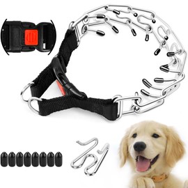 Supet Dog Training Collar, Adjustable No Pull Dog Training Collar with Buckle for Small Medium Large Dogs(Packed with One Extra Links)