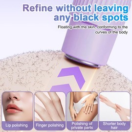 Intimrasierer für Frauen,2-in-1 Elektrischer Rasierer Damen Intimbereich, Silky Splash Rasierer, Damenrasierer Elektrisch, Dual Head Shaver Rasierer, Rasierer Damen