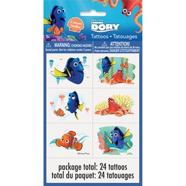 Unique Finding Dory Party Temporary Tattoos - Assorted Designs, 24 Pcs