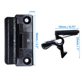 Auto-plaza Pair of Center Console Armrest Lid Latch Upper and Lower Replacement OE: MR532555 MR532556 Compatible with Mitsubishi Pajero V73 V75 V77 V93 V97 Montero Plastic