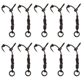 Phoxinus Pack of 10 Ronnie Rigs All black with Teflon coated hooks. Hair rigs for carp fishing