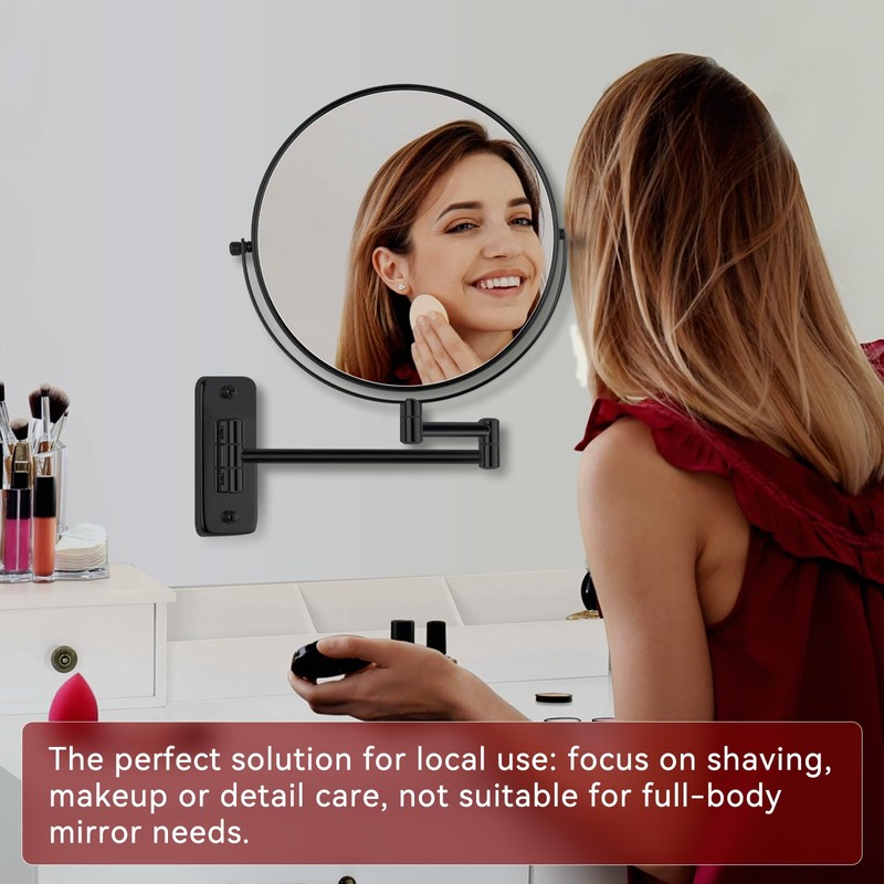 8” Wall Mount Makeup Mirror with 20X Strong Magnification, Double