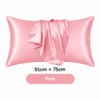 Silk-Style Pillowcase for Bedroom Bedding – Smooth Solid Color Pillow
