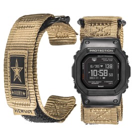 HEMSUT Quick Release 16mm Nylon Watch Band for G-Shock Compatible with G-Shock GD/DW/GW/GA Series (GD-350, DW-5600, GW-6900, GA-100/200/2100) , Super Rugged Military Style Replacement Strap (Premium Seatbelt Nylon)​