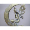 Fairy Crescent Moon Figurine Gold Wings Hanging Garden Yard Home