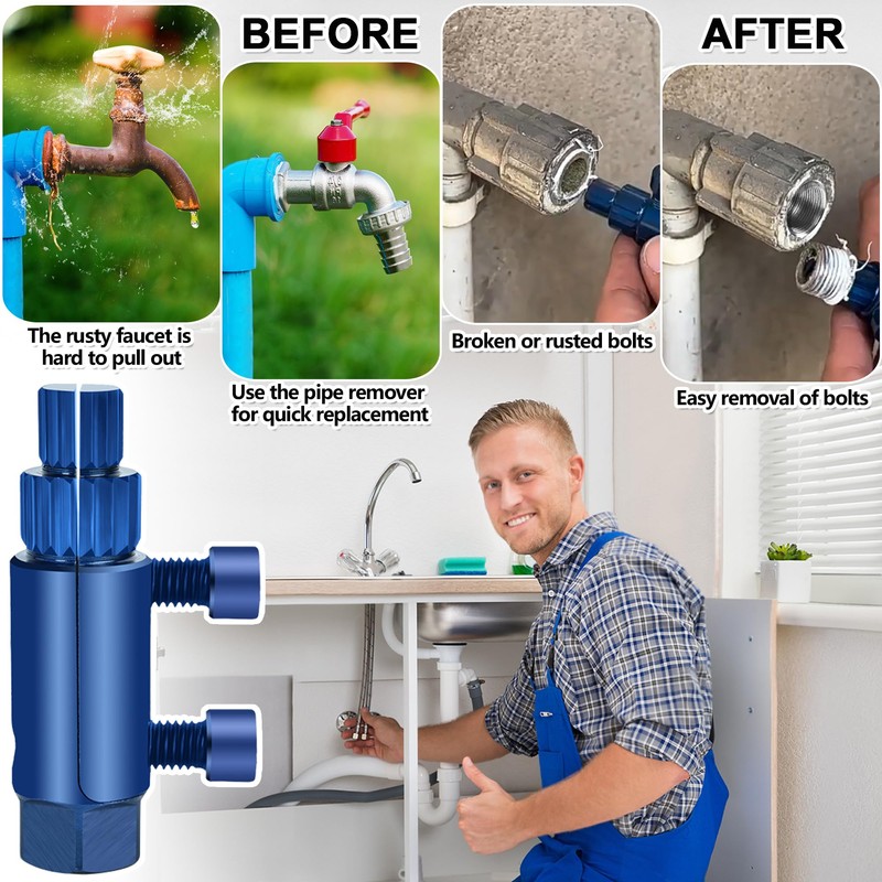 Broken Pipe Thread Extractor Tool, New Broken Faucet Removal Tool,