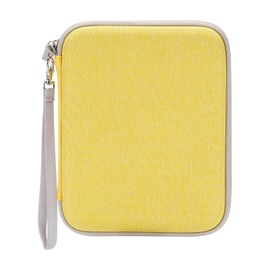 Card Case for Yoto cards, Soft Portable Folder with Zipper & 80 Pockets Player & Mini Audiobook Cards, Card Binder Holder with Sleeves for Travel (Yellow)
