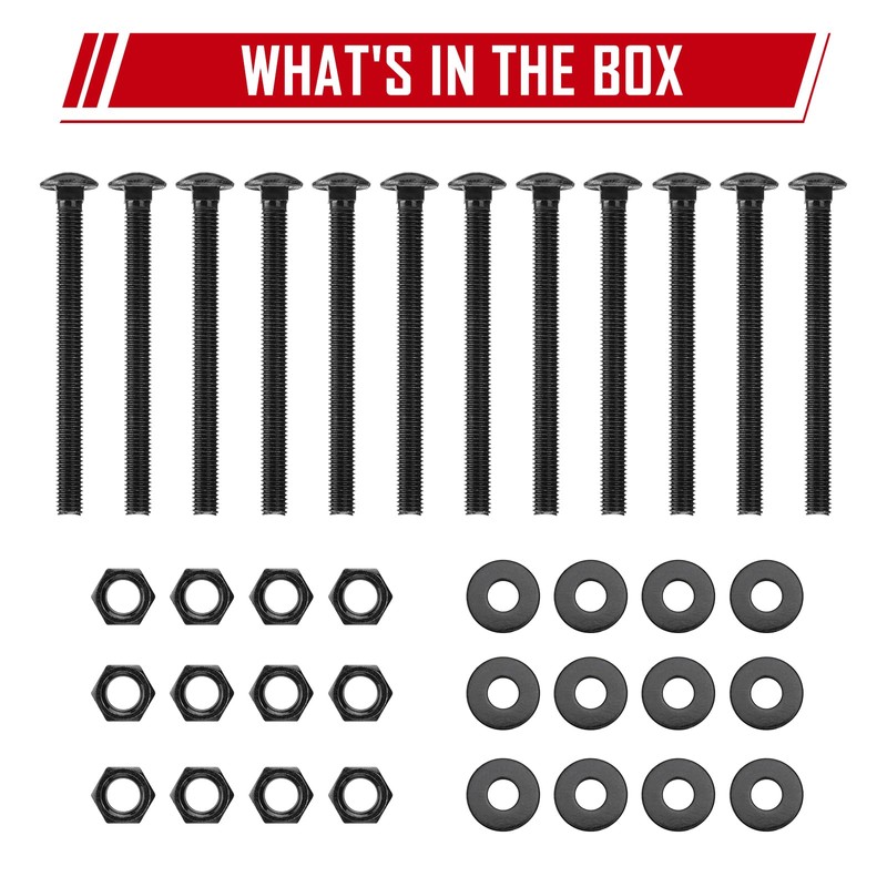 SPARKWHIZ 1/2 x 8 Inch Carriage Bolt Kit,Rust Resistance Bolts