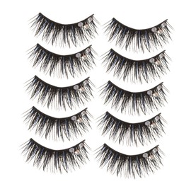 VICASKY 5pairs Natural False Eyelashes for Women Dense and Curly Fake Lashes for Special Occasions Comfortable Wear for Dance Weddings Parties