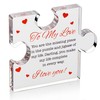 I Love You Gifts for Her, Him - to My Love Acrylic Block Puzzle 4.1 x 3.5 inch - I Love You Gifts for Men, Women - Birthday, Anniversary, Valentine's Gift for Husband, Wife, Boyfriend, Girlfriend