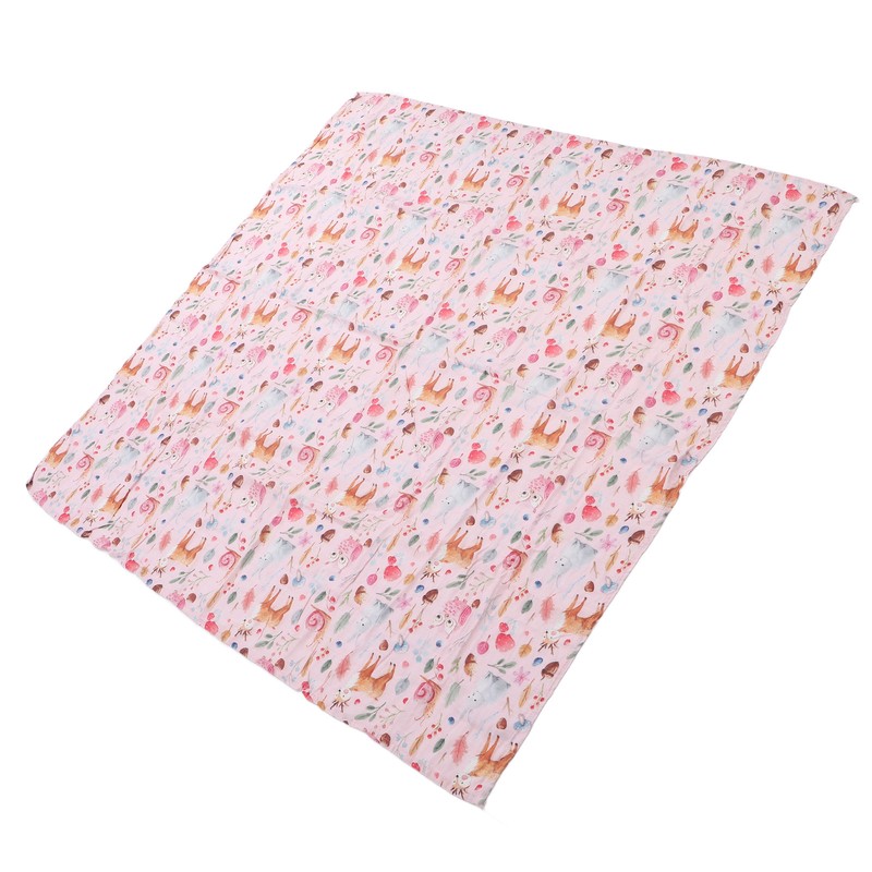Baby Swaddle Blanket Bamboo Fiber Cotton Cute Patterns Infant Bath