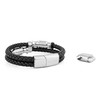 Akitsune Gracilitas Leather Bracelet Women's Stainless Steel Magnetic Men's Bracelet,