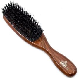 Kent LR6 Finest Dark Wood Styling Hair Brushes for Women - Natural Boar Bristle