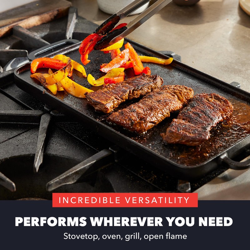 GreenPan x Bobby Flay Cast Iron Pre-Seasoned 16.5 x 9.5”