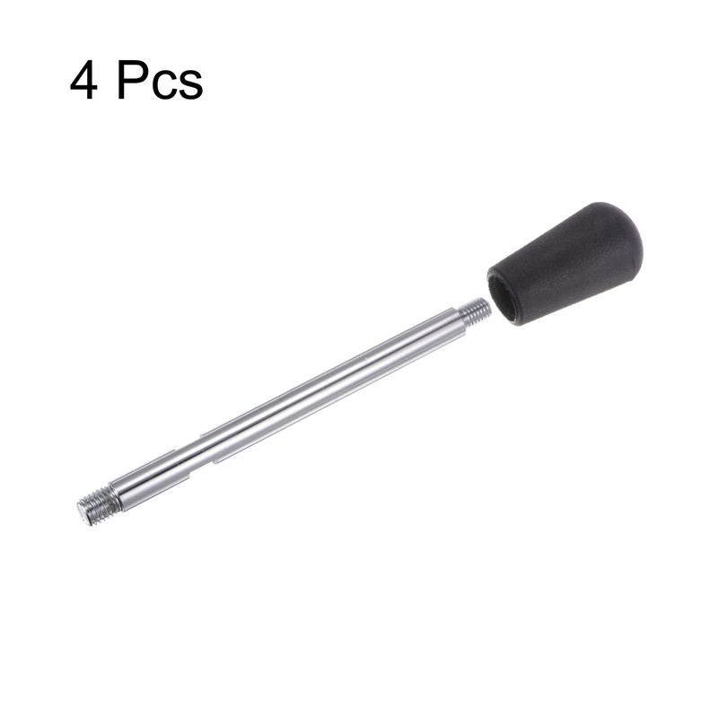 HARFINGTON 4pcs Clamping Handles M12 Thread 210mm (8.3") Length Chrome