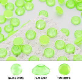 Novani 3000 Pieces Flatback Rhinestones Glass Round Gems Mocha Lt.Green Crystals for Nail Art DIY Crafts Clothes Shoes,SS20,4.6-4.8mm