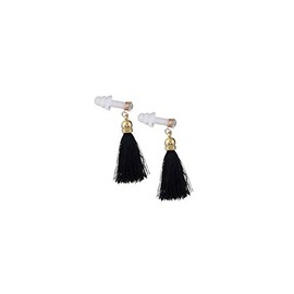Black Rhinestone Tassel Sleeping Earplugs