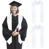 Juephe 2 Pieces 70 Inch Unisex Adult Graduation Stole Plain