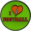 I Love Football Golf Ball Marker and Matching Hat Clip