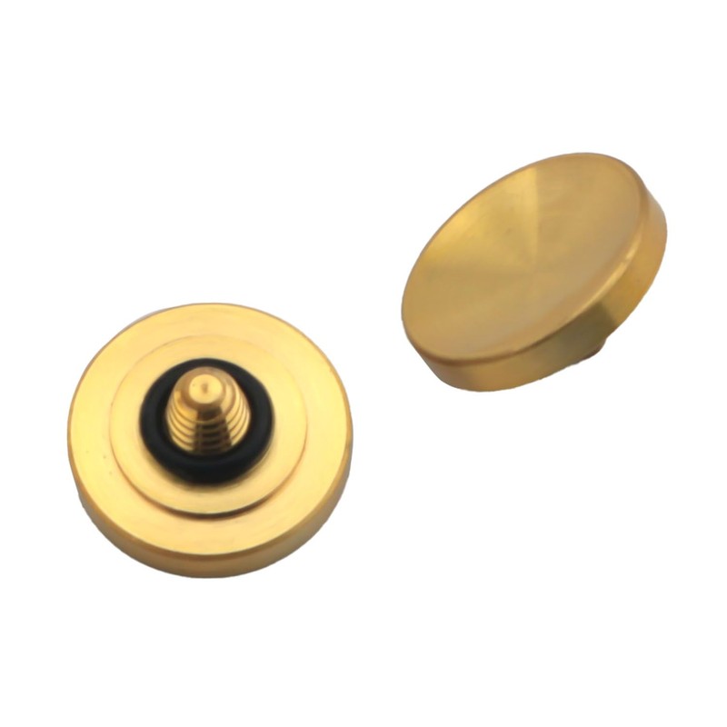 ZZHXSM 2PCS Gold Concave Camera Shutter Buttons 0.43 inch Diameter