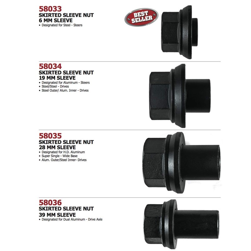 AME 58034 58034 Skirted Sleeve Nut M22-1.5 Sleeve Nut