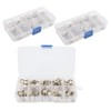 3 Boxes 150pcs Brooch Buttons White Rabbit Head Shape Detachable