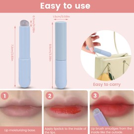 Yitexin 3 Pcs Elastic Silicone Lip Brush with Lid, Angled Multi-Purpose Silicone Lip Applicator, Reusable Makeup Lip Mask Applicator for Concealer Eyeshadow Balm Foundation