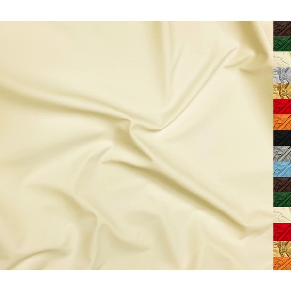 A-Express Soft Faux Leather Fabric Spandex Stretch Smooth Matt Matte