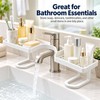 50cm Over-Faucet Sink Shelf for Bathroom Storage – No-Drill Quick-Drain