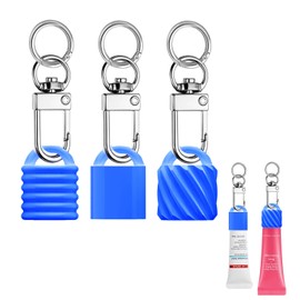 ERZHE Keychain lip Cap for Langeige lip balm compatible with Aquaphor, cover replacement,Attachment for Lip Balm,(ONLY Cap) (Blue)