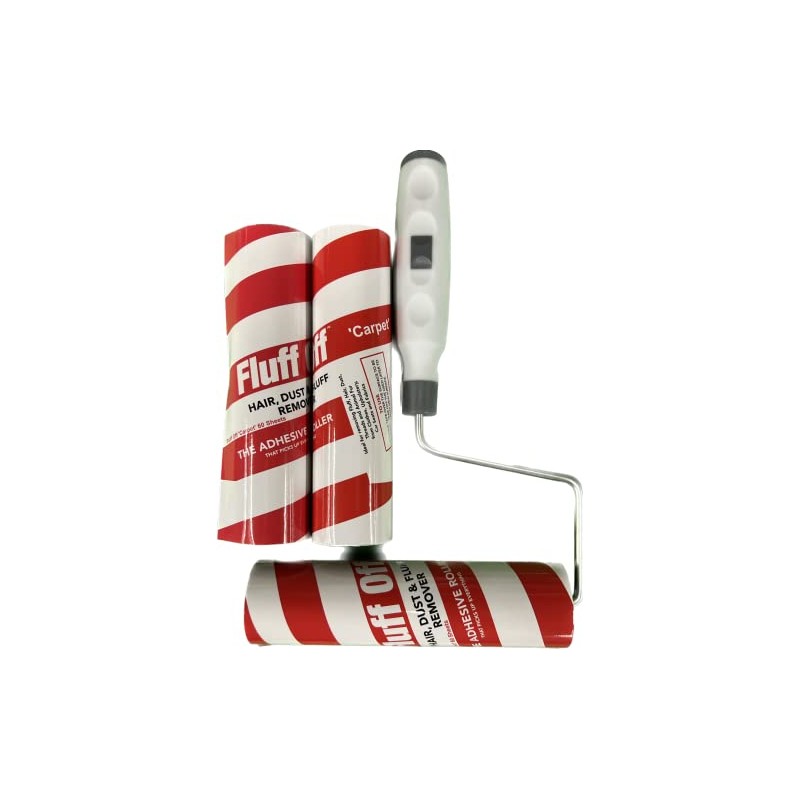 3 Giant 7 Inch Lint Roller Refills and 1 Handle