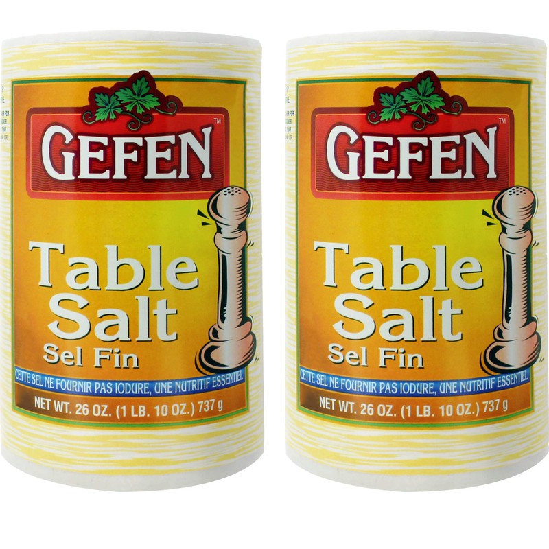 Gefen Table Salt, 26oz (2 Pack, Total 3.25 Pounds) Easy