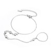 Amaxer Trendy Clear Zircon Hand Chain Bracelet for Women Stainless