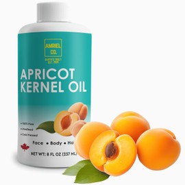 Apricot Kernel Oil 8oz (237ml) | Premium Quality Cold-Pressed Oil | Moisturizing and Nourishing | Ideal for Skin, Hair, and Massage | By Amriel Co.