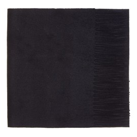 100% Lambswool Plain Scarf, Black