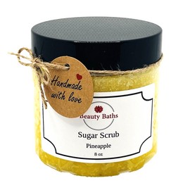 Beauty Baths Pineapple Sugar Scrub Exfoliating Body Scrub holiday gift for her bath scrub
