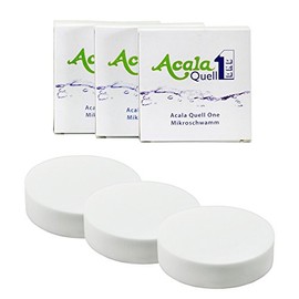 Set of 3 | MICRO SPONGES for AcalaQuell One, AcalaQuell Swing, AcalaQuell Sunny and AcalaQuell Wassetto | Pore size smaller than bacteria in water | Sponge Filter |