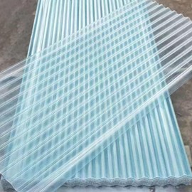 Clear Polycarbonate Roofing Sheet, Splicable Corrugated Plastic UV Resistant Greenhouse Shed Canopy, Transparent Insulation Day Lighting Panels, Easy Cut Covering Panel (Transparent, 3.28'x32.8')