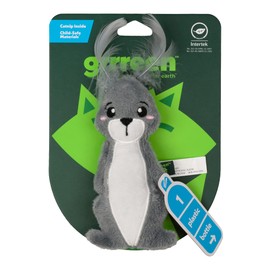GRRREEN Stuffed Animal Cat Toy | Feather Arctic Hare Toy for Indoor Cats - Cute Interactive Plush Toys for Swatting and Playing | Made of Eco-Friendly Materials - Go Green!
