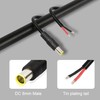 GINTOOYUN DC7909 DC 12V 8mm Male to Bare Wire Open