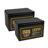 NERMAK 2 Pack 12V 12Ah LiFePO4 Deep Cycle Battery, 2000+