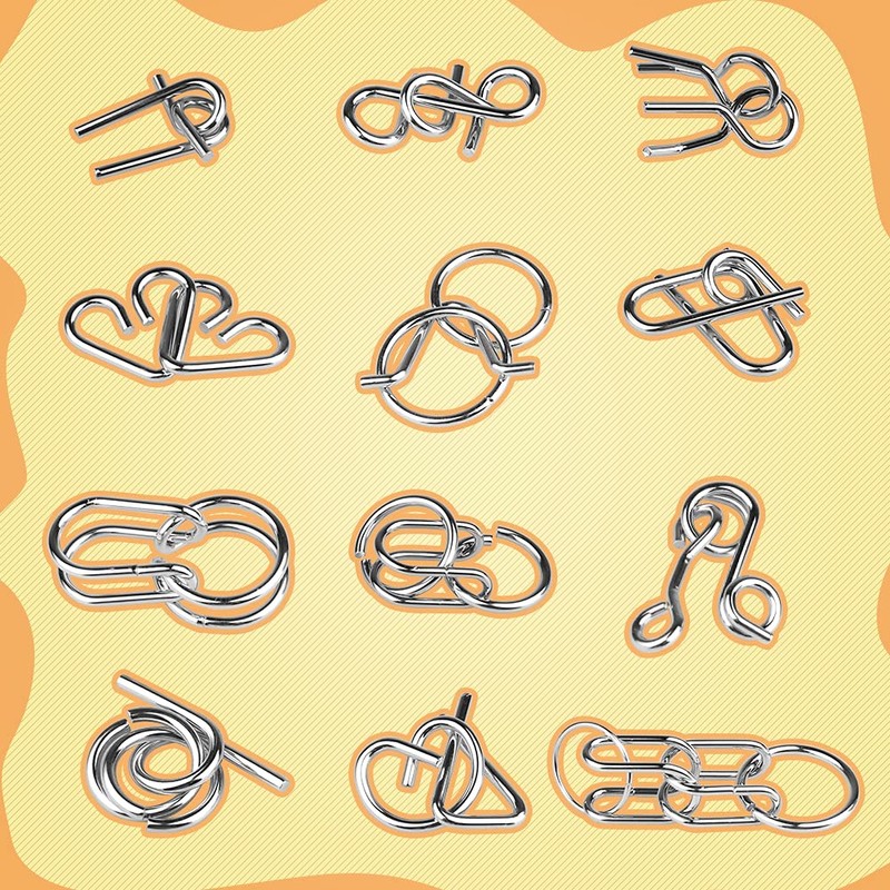 Brain Teaser Puzzle, Brain Training, Mystery Solving, Hand Play, Ring